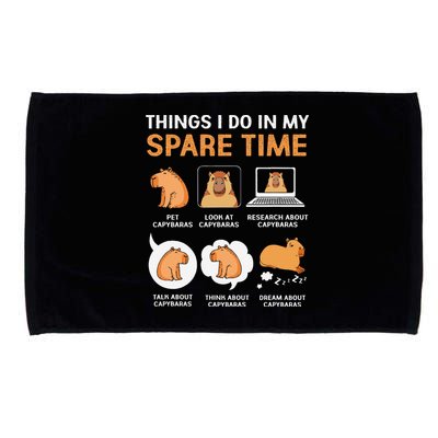 Capybara Lover Things I Do In My Spare Time Microfiber Hand Towel