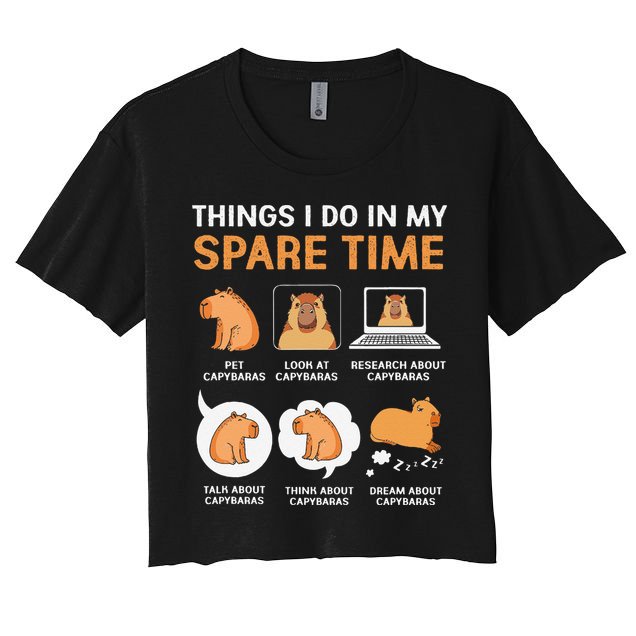 Capybara Lover Things I Do In My Spare Time Crop Top