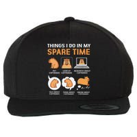 Capybara Lover Things I Do In My Spare Time Wool Snapback Cap