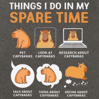 Capybara Lover Things I Do In My Spare Time Cotton Canvas Backpack