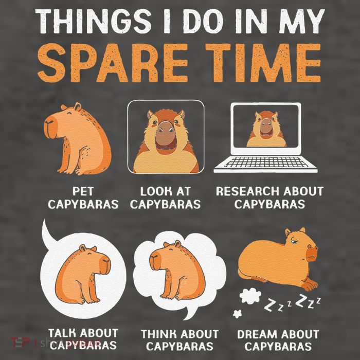 Capybara Lover Things I Do In My Spare Time Vector Backpack