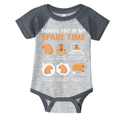 Capybara Lover Things I Do In My Spare Time Infant Baby Jersey Bodysuit