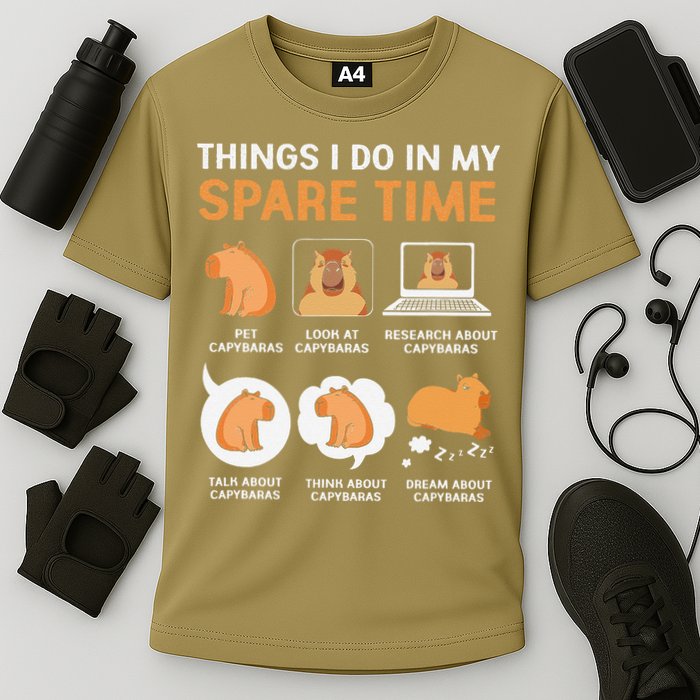 Capybara Lover Things I Do In My Spare Time Performance Shirt