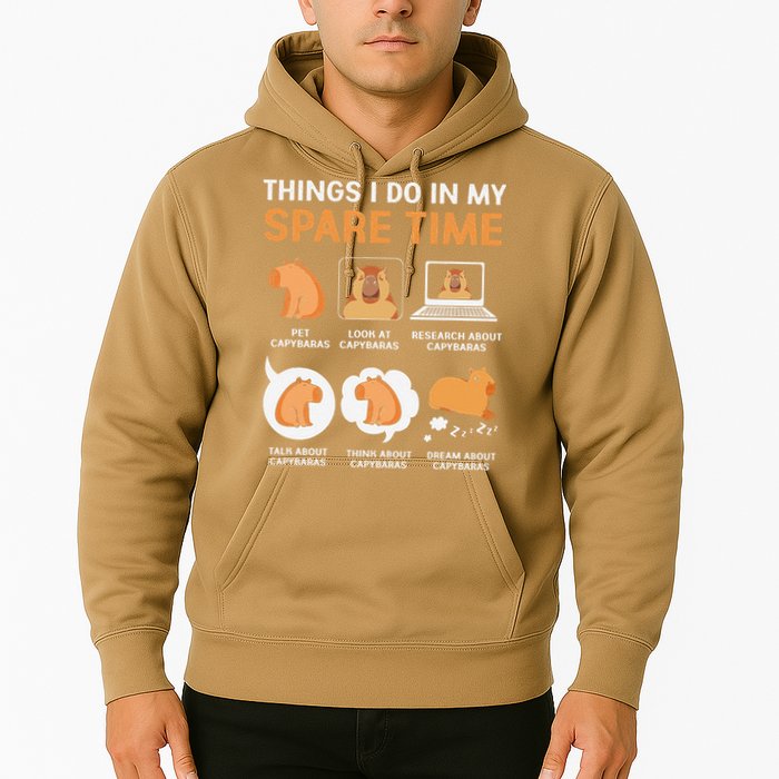 Capybara Lover Things I Do In My Spare Time Hoodie