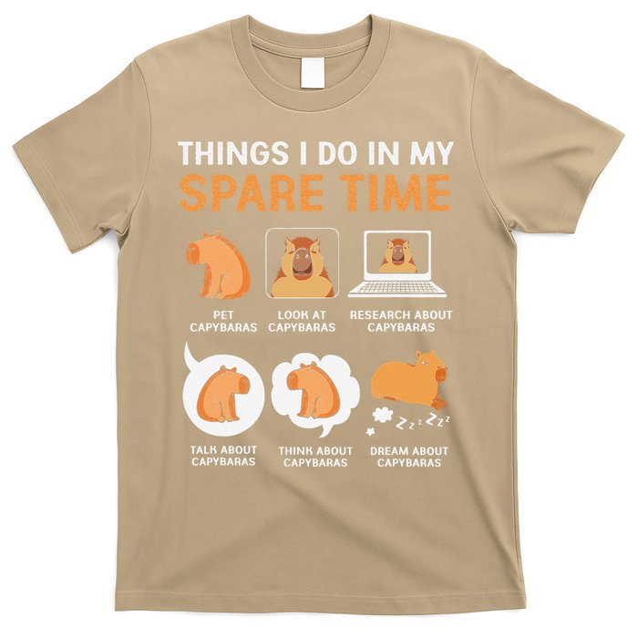 Capybara Lover Things I Do In My Spare Time T-Shirt