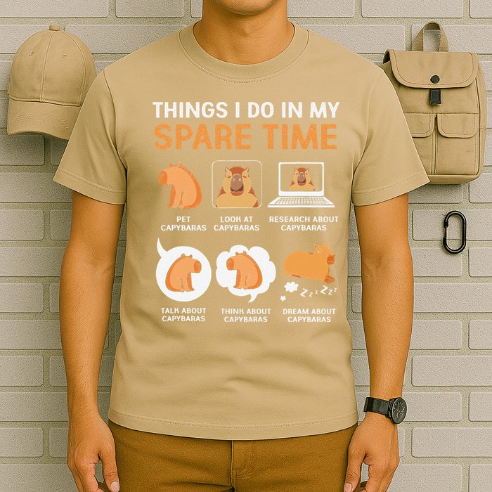Capybara Lover Things I Do In My Spare Time T-Shirt