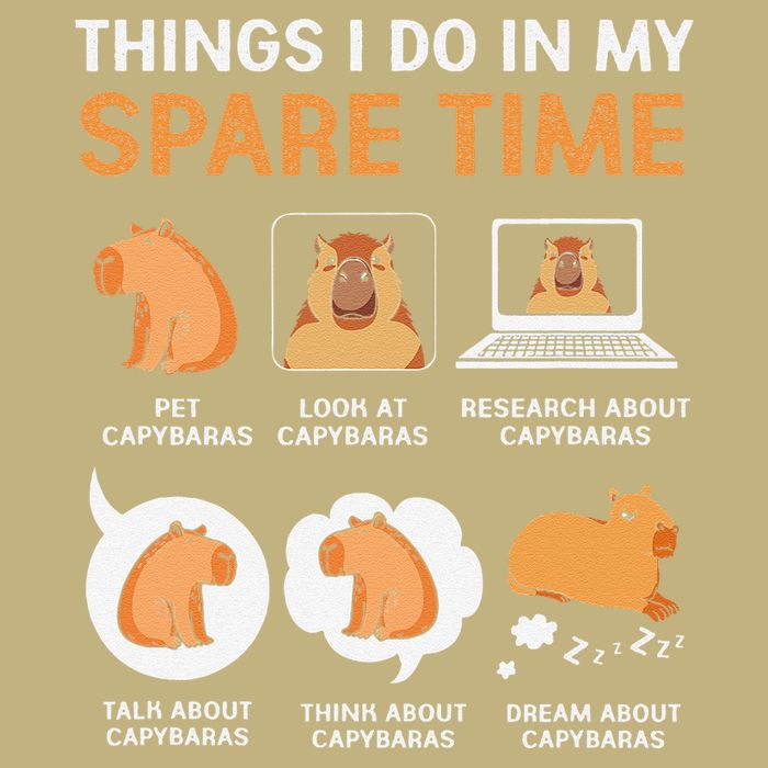 Capybara Lover Things I Do In My Spare Time Magnet