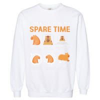 Capybara Lover Things I Do In My Spare Time Garment-Dyed Sweatshirt