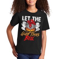 Crawfish Let The Good Time Boil Southern Funny Humor Sayings Kids T-Shirt