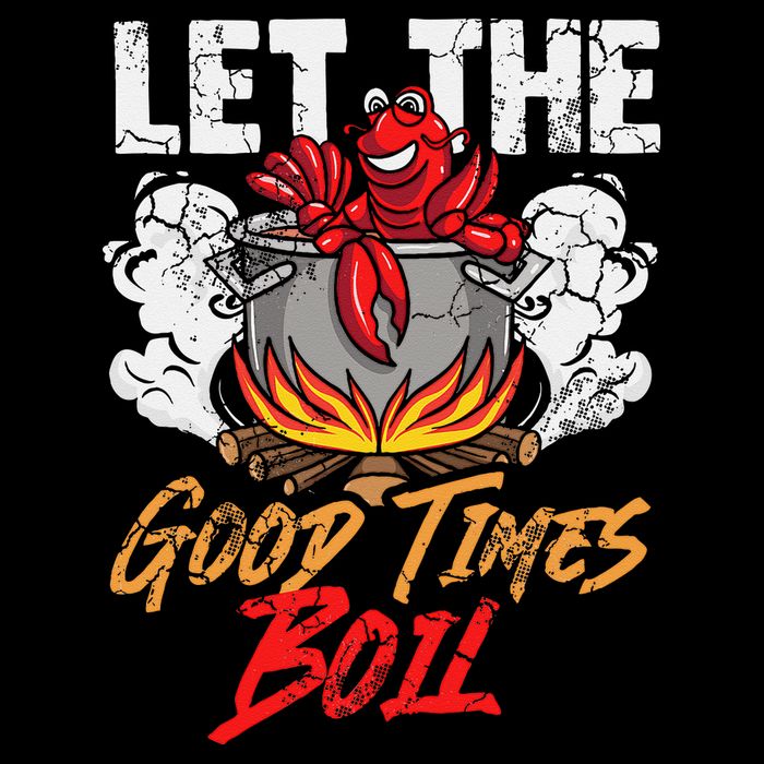 Crawfish Let The Good Time Boil Southern Funny Humor Sayings Kids T-Shirt