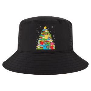 Christmas Library Tree Funny Librarian Book Lover Xmas Light Cool Comfort Performance Bucket Hat