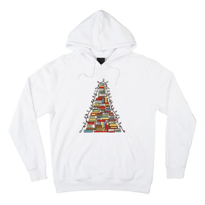 Christmas Library Tree Gift For Librarian And Book Lover Hoodie