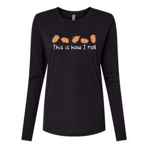 Capybara Lover This Is How I Roll Capybara Womens Cotton Relaxed Long Sleeve T-Shirt