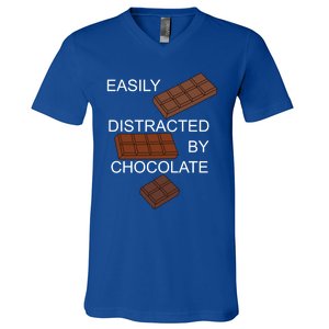 Chocolate Lover Tasty Dark Chocolate Chocolatier Gift V-Neck T-Shirt