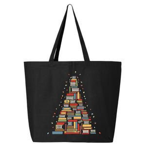 Christmas Library Tree Librarian Book Lover 25L Jumbo Tote