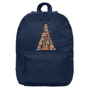 Christmas Library Tree Librarian Book Lover 16 in Basic Backpack