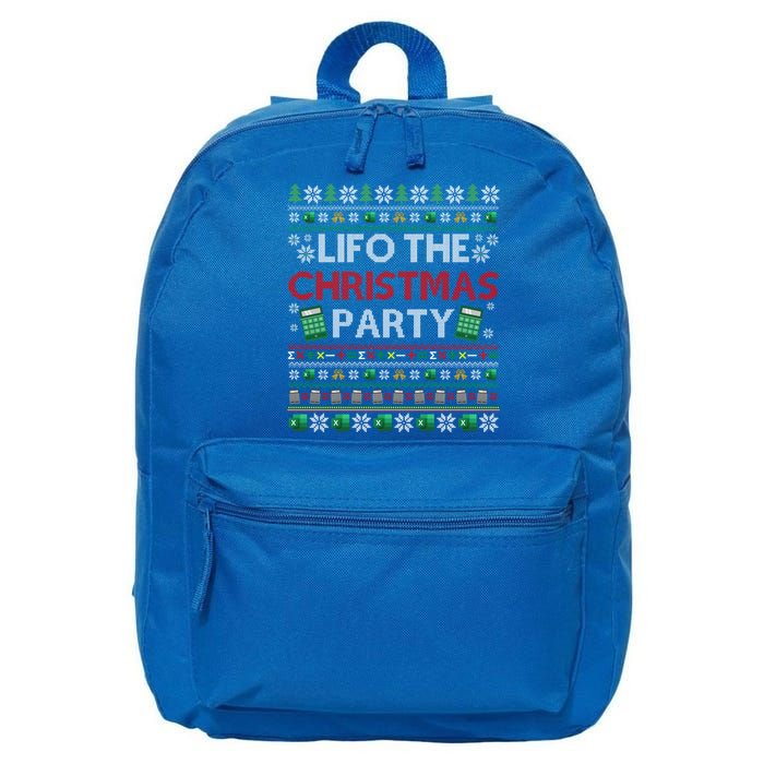 Cpa Lifo The Christmas Party Ugly Accountant Xmas Great Gift 16 in Basic Backpack