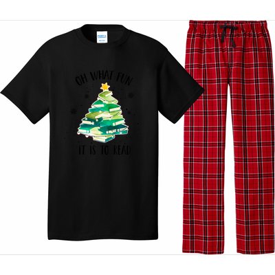 Christmas Library Tree Funny Xmas Librarian And Book Lover Gift Pajama Set