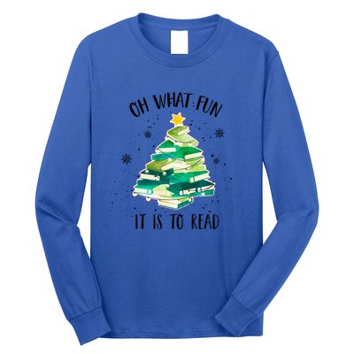 Christmas Library Tree Funny Xmas Librarian And Book Lover Gift Long Sleeve Shirt