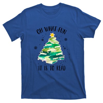 Christmas Library Tree Funny Xmas Librarian And Book Lover Gift T-Shirt