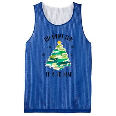 Christmas Library Tree Funny Xmas Librarian And Book Lover Gift Mesh Reversible Basketball Jersey Tank