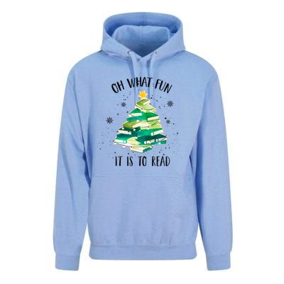 Christmas Library Tree Funny Xmas Librarian And Book Lover Gift Unisex Surf Hoodie