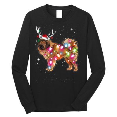 Christmas Lights Tibetan Mastiff Dog Long Sleeve Shirt