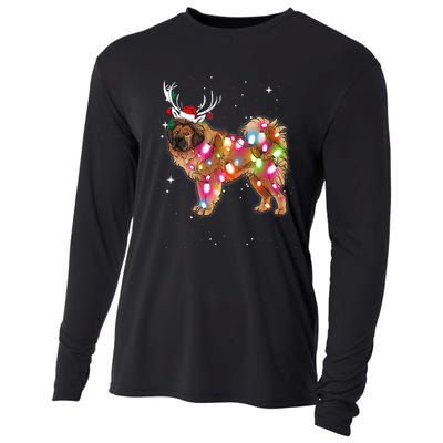 Christmas Lights Tibetan Mastiff Dog Cooling Performance Long Sleeve Crew