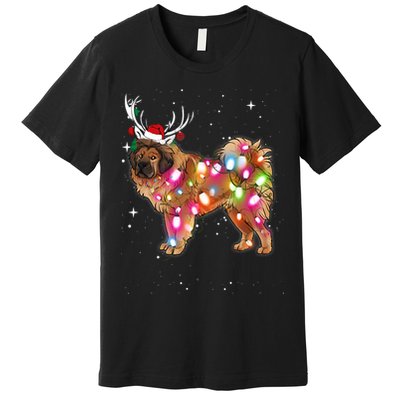 Christmas Lights Tibetan Mastiff Dog Premium T-Shirt