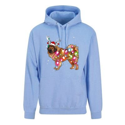 Christmas Lights Tibetan Mastiff Dog Unisex Surf Hoodie