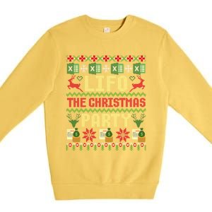 Cpa Lifo The Christmas Party Ugly Accountant Xmas Gift Premium Crewneck Sweatshirt