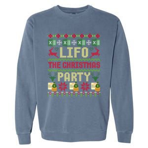 Cpa Lifo The Christmas Party Ugly Accountant Xmas Gift Garment-Dyed Sweatshirt