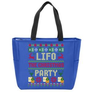 Cpa Lifo The Christmas Party Ugly Accountant Xmas Gift Zip Tote Bag