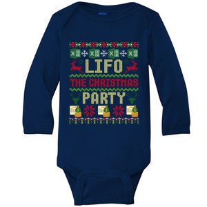 Cpa Lifo The Christmas Party Ugly Accountant Xmas Gift Baby Long Sleeve Bodysuit