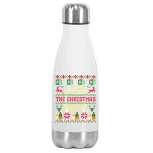 Cpa Lifo The Christmas Party Ugly Accountant Xmas Gift Stainless Steel Insulated Water Bottle