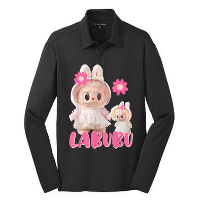 Cute Labubu The Monsters Silk Touch Performance Long Sleeve Polo