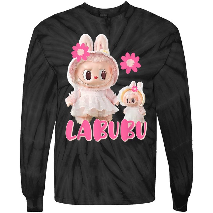 Cute Labubu The Monsters Tie-Dye Long Sleeve Shirt