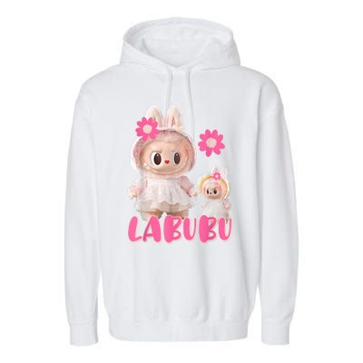 Cute Labubu The Monsters Garment-Dyed Fleece Hoodie