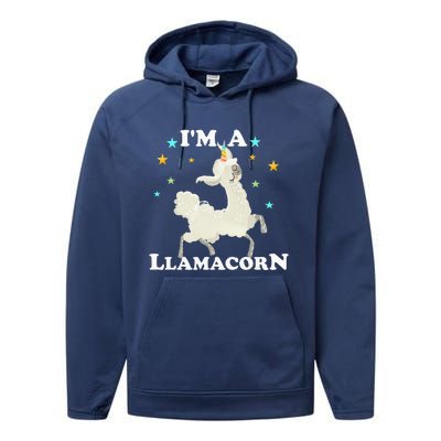 Cute Llama Unicorn - Llamacorn Performance Fleece Hoodie