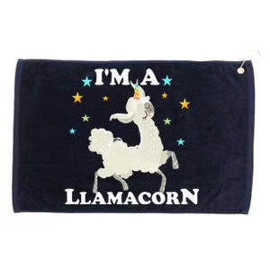 Cute Llama Unicorn - Llamacorn Grommeted Golf Towel