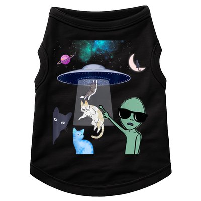 Cat Lovers UFO Space Abduction Of Cats By Aliens Design Doggie Tank