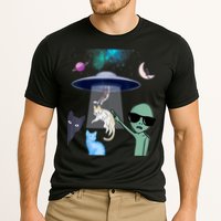 Cat Lovers UFO Space Abduction Of Cats By Aliens Design Performance Shirt