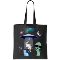 Cat Lovers UFO Space Abduction Of Cats By Aliens Design Bag