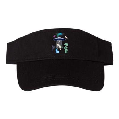 Cat Lovers UFO Space Abduction Of Cats By Aliens Design Visor