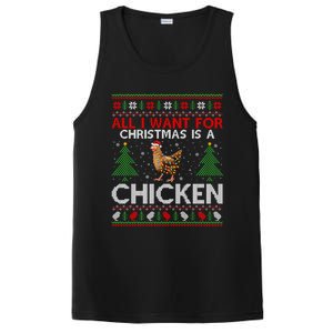 Chicken Lover Ugly All I Want For Christmas Is A Chicken Great Gift PosiCharge Competitor Tank