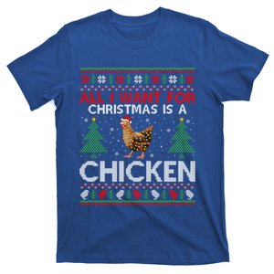 Chicken Lover Ugly All I Want For Christmas Is A Chicken Great Gift T-Shirt