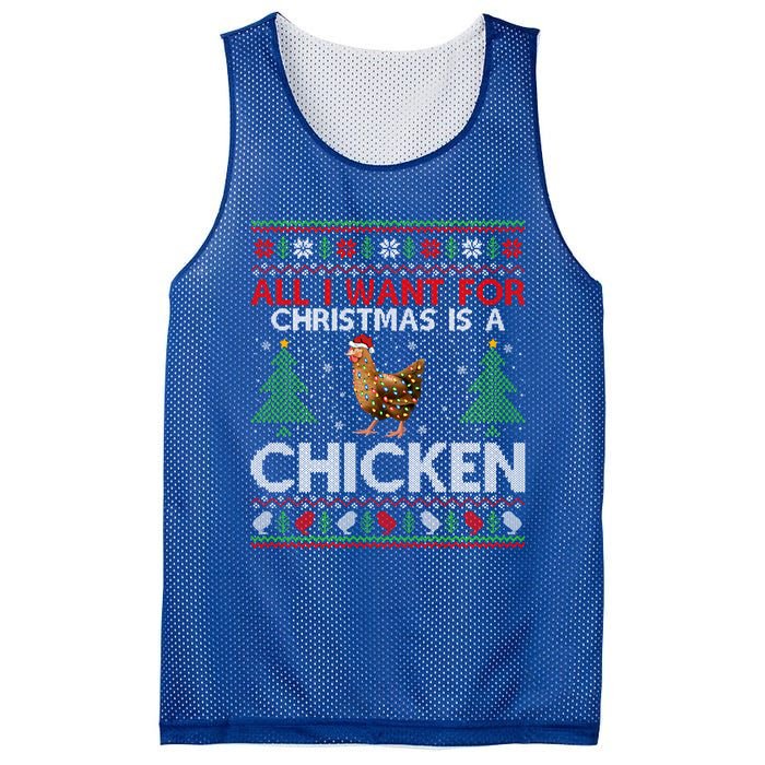 Chicken Lover Ugly All I Want For Christmas Is A Chicken Great Gift Mesh Reversible Basketball Jersey Tank