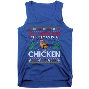 Chicken Lover Ugly All I Want For Christmas Is A Chicken Great Gift Tank Top