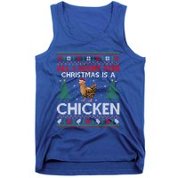 Chicken Lover Ugly All I Want For Christmas Is A Chicken Great Gift Tank Top