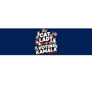 Cat Lady Voting For Kamala Harris 2024 1st Female President Bumper Sticker